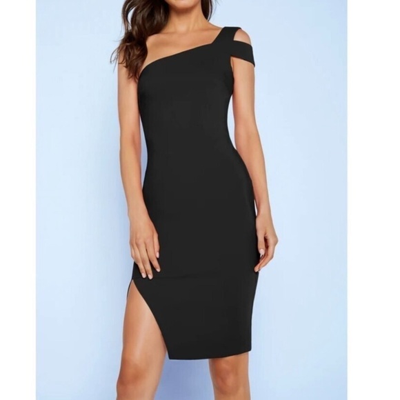 Likely Black Packard One-Shoulder Dress - Picture 1 of 11